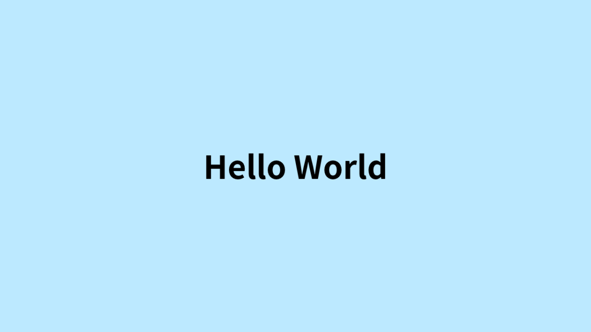 Hello world!